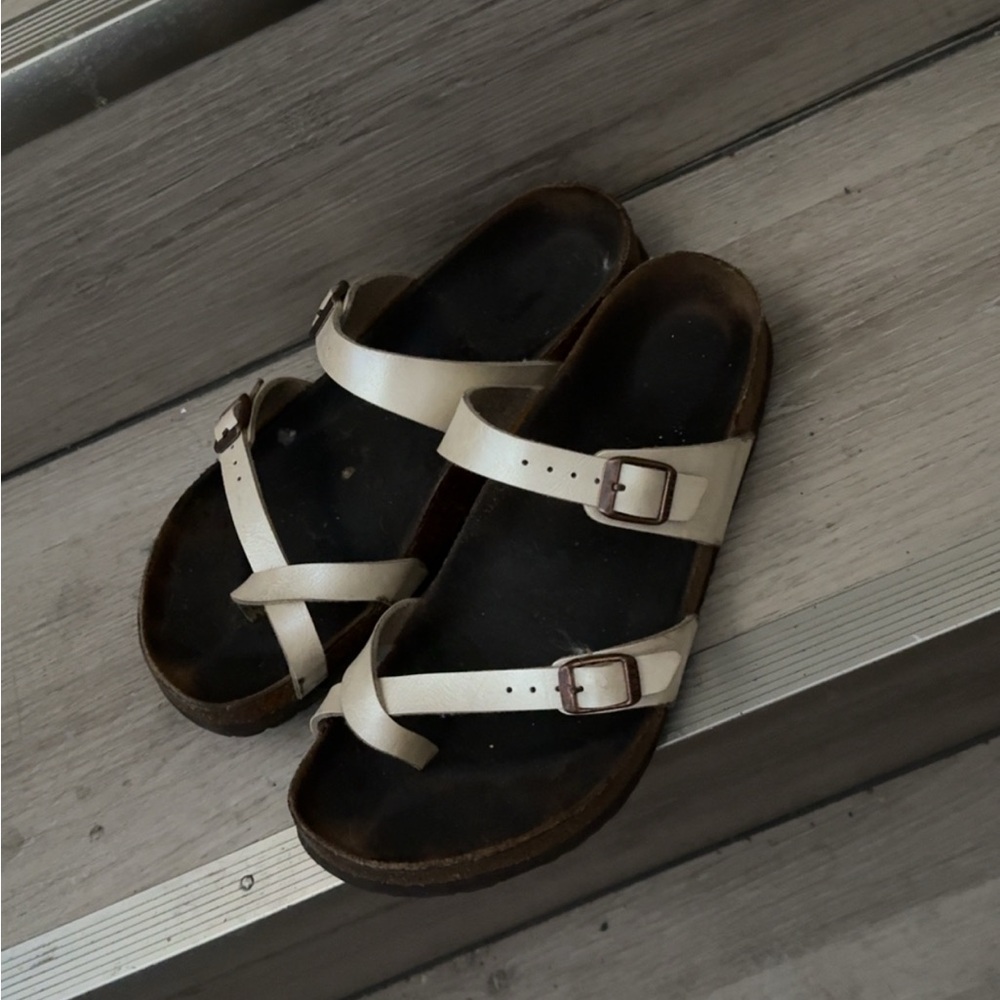 Birkenstock Rose Gold Double Strap Sandals
